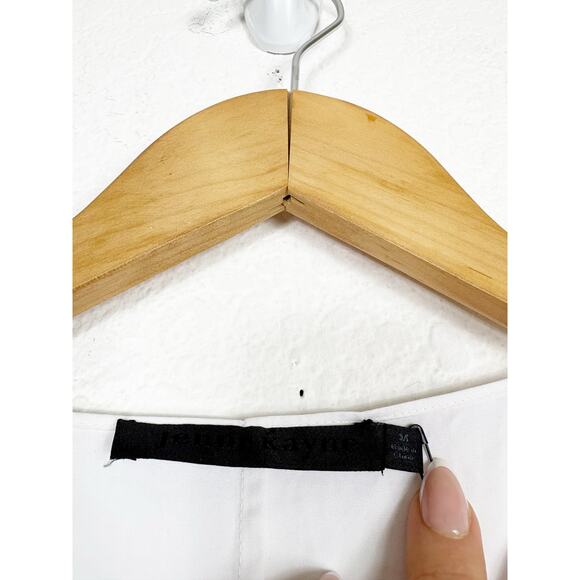 Jenni Kayne Sleeveless Kate Midi Dress Medium White Cotton Poplin Lined Belted - Picture 5 of 13